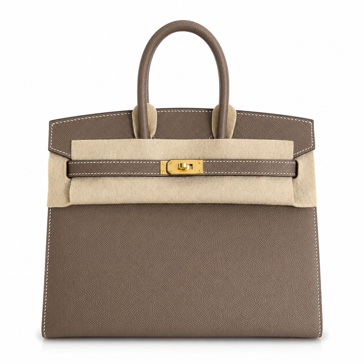 Birkin 25 Sellier 18 Etoupe Epsom Gold Hardware