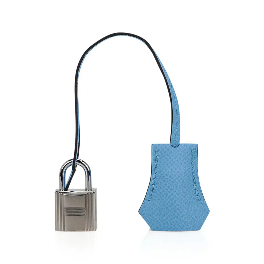 Kelly Sellier 25 Bag Blue Celeste Palladium Epsom Leather