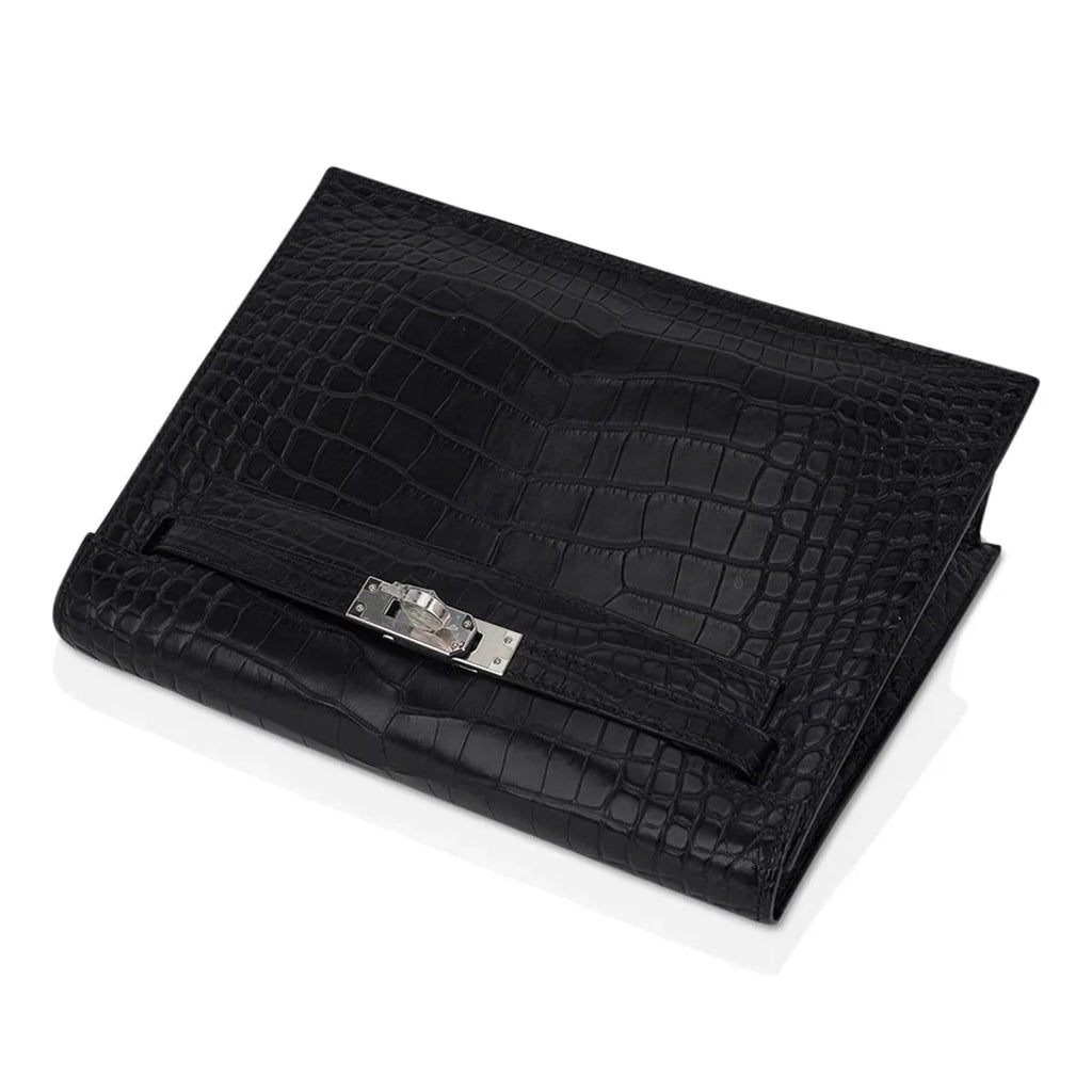 Limited Edition Kelly Danse Bag Matte Black Crocodile