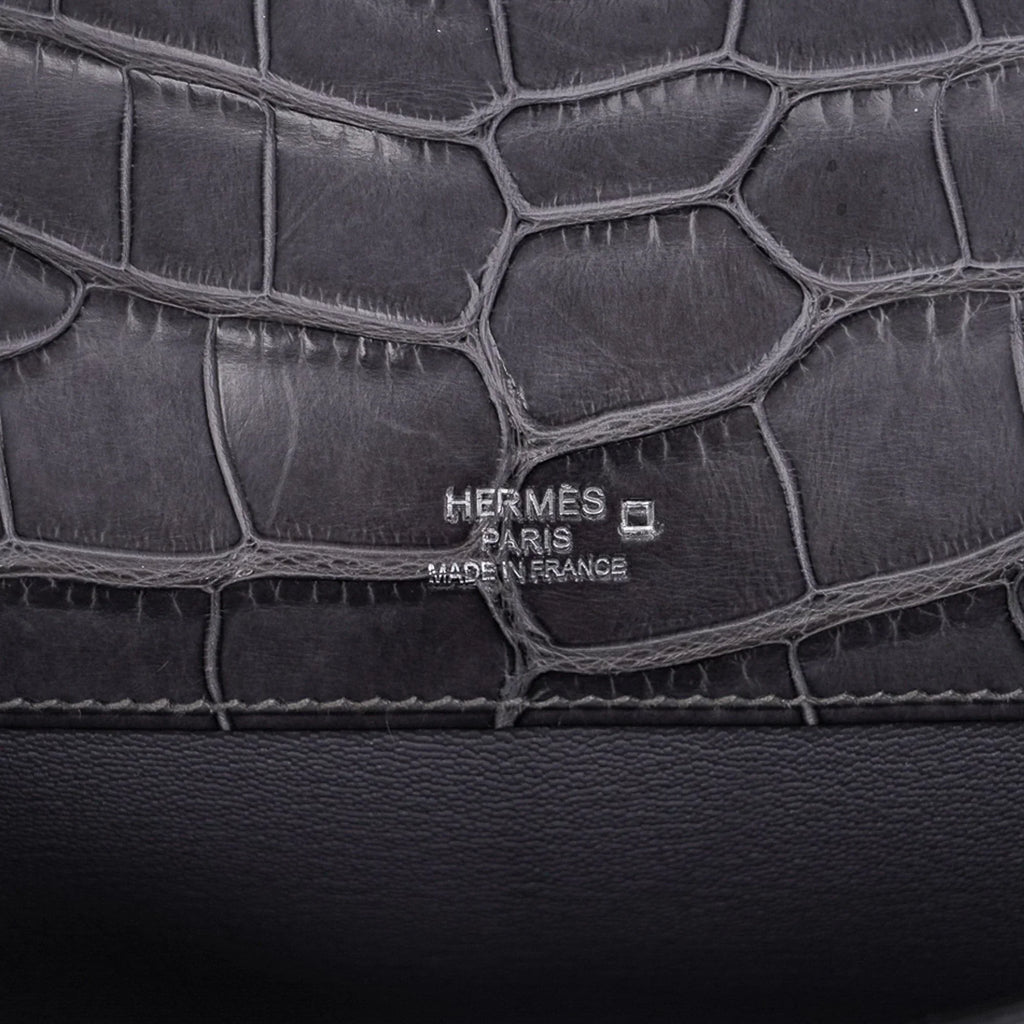 Kelly Cut Bag Gris Paris Grey Matte Alligator Palladium VERY rare