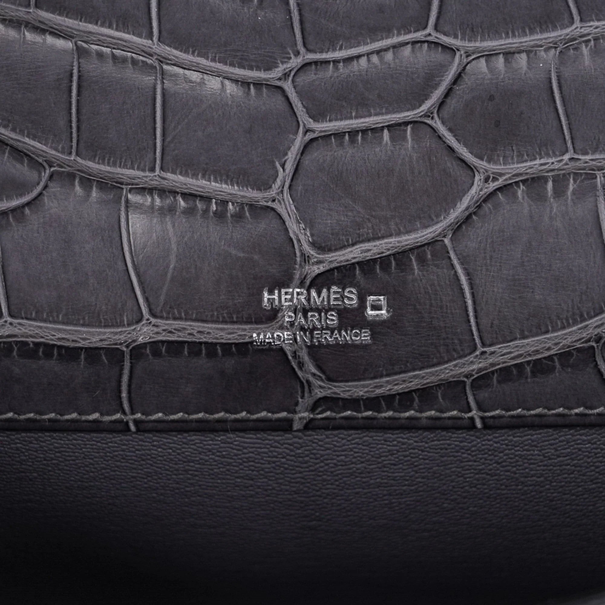 Kelly Cut Bag Gris Paris Grey Matte Alligator Palladium VERY rare