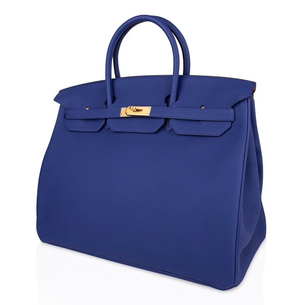 Birkin HSS 40 Bag Electric Blue / Rose Jaipur Brushed Gold Hardware