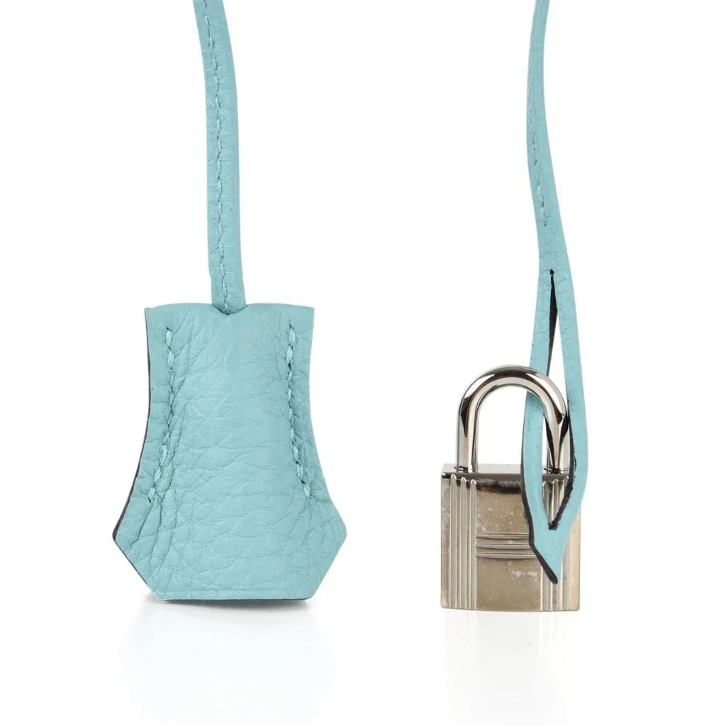 Birkin 35 Bag Fresh Blue Atoll Togo Palladium Hardware