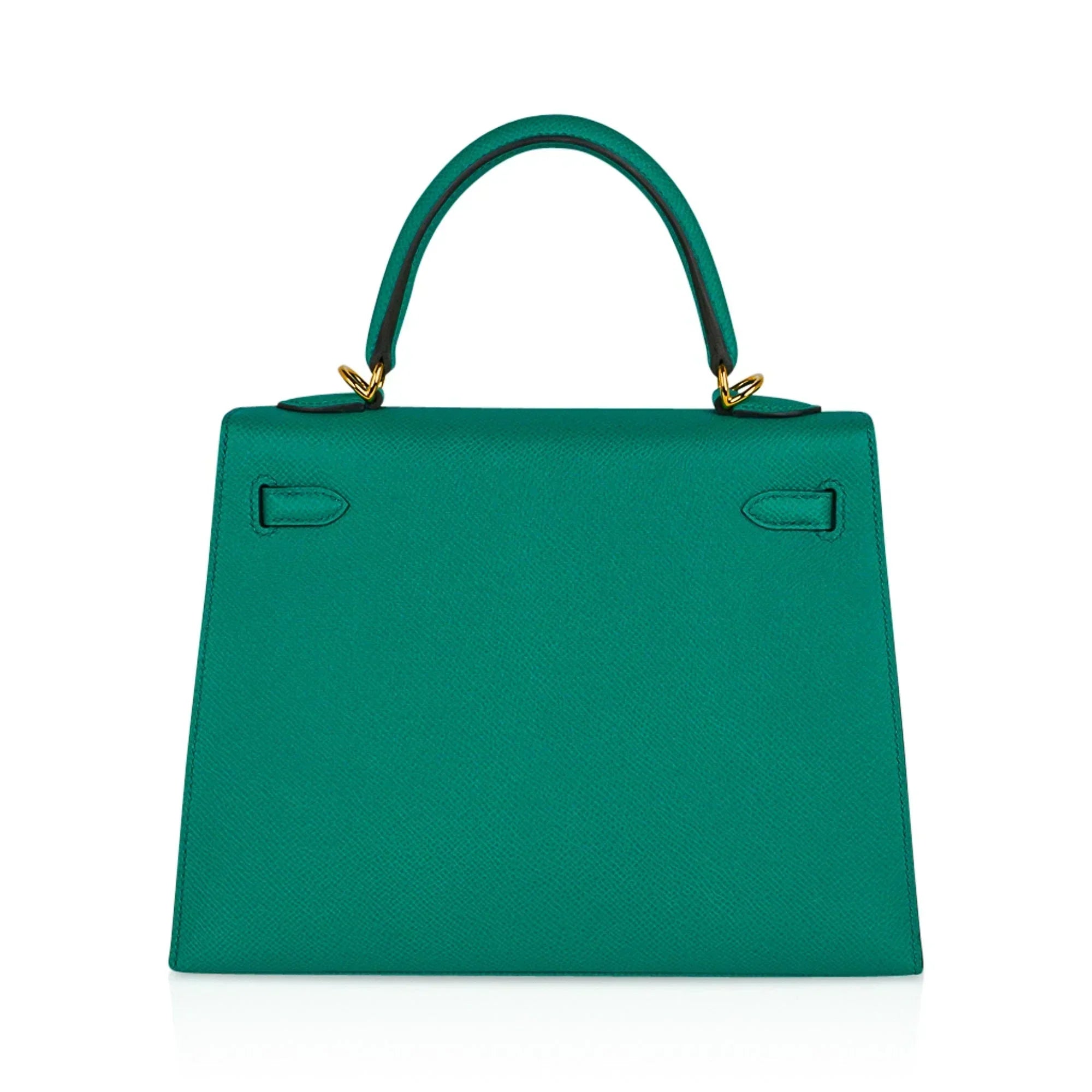 Kelly 25 Sellier Bag Jade Epsom Leather with Gold Hardware