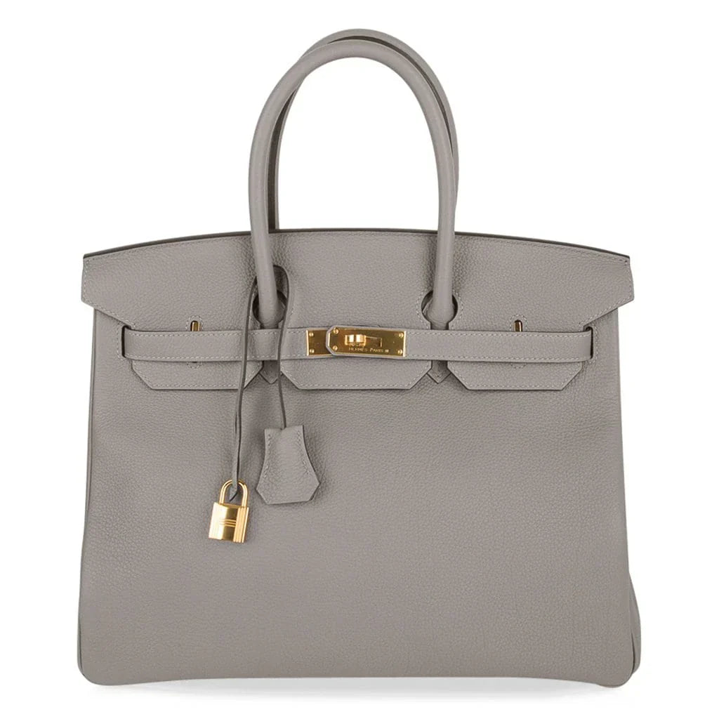 Birkin 35 Bag Gris Asphalte Togo Gold Hardware