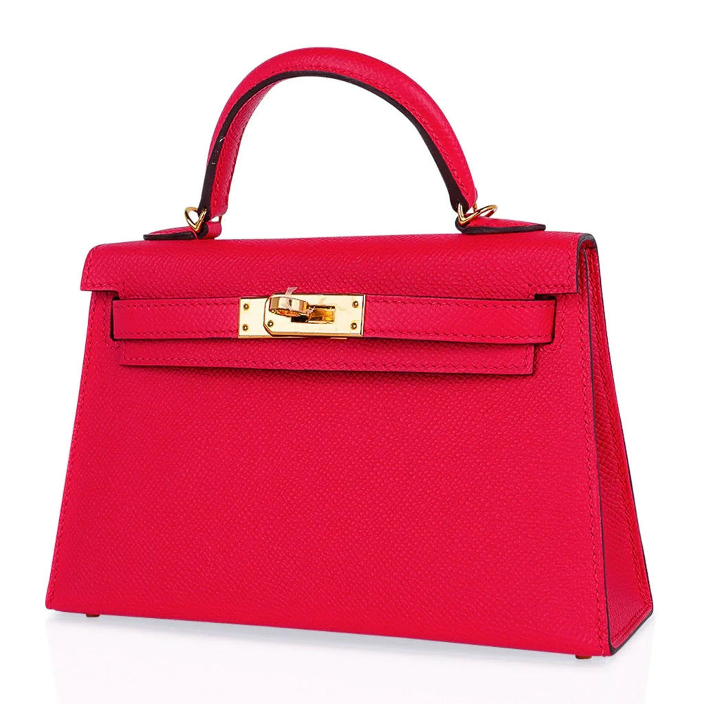 Kelly 20 Mini Sellier Bag Rose Extreme Epsom Gold Hardware New w/Box