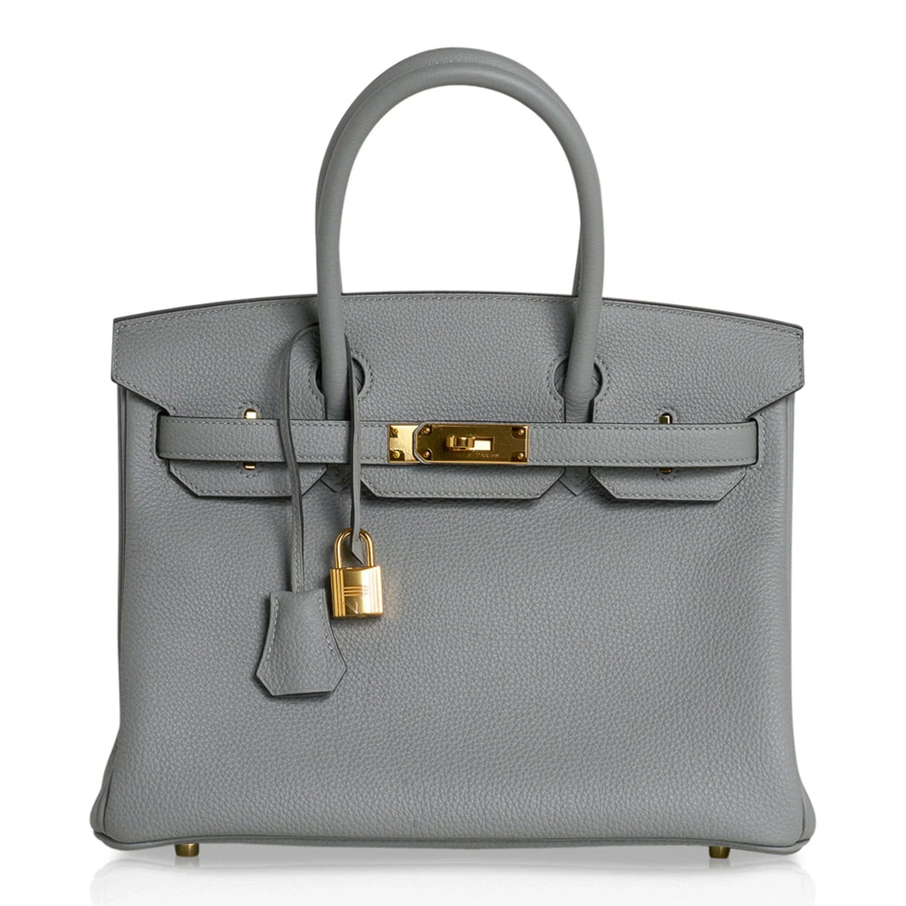 Birkin 30 Bag Gris Mouette Gold Hardware Togo Leather