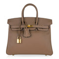 Birkin 25 Beige De Weimar Veau Jonathan Leather Gold Hardware