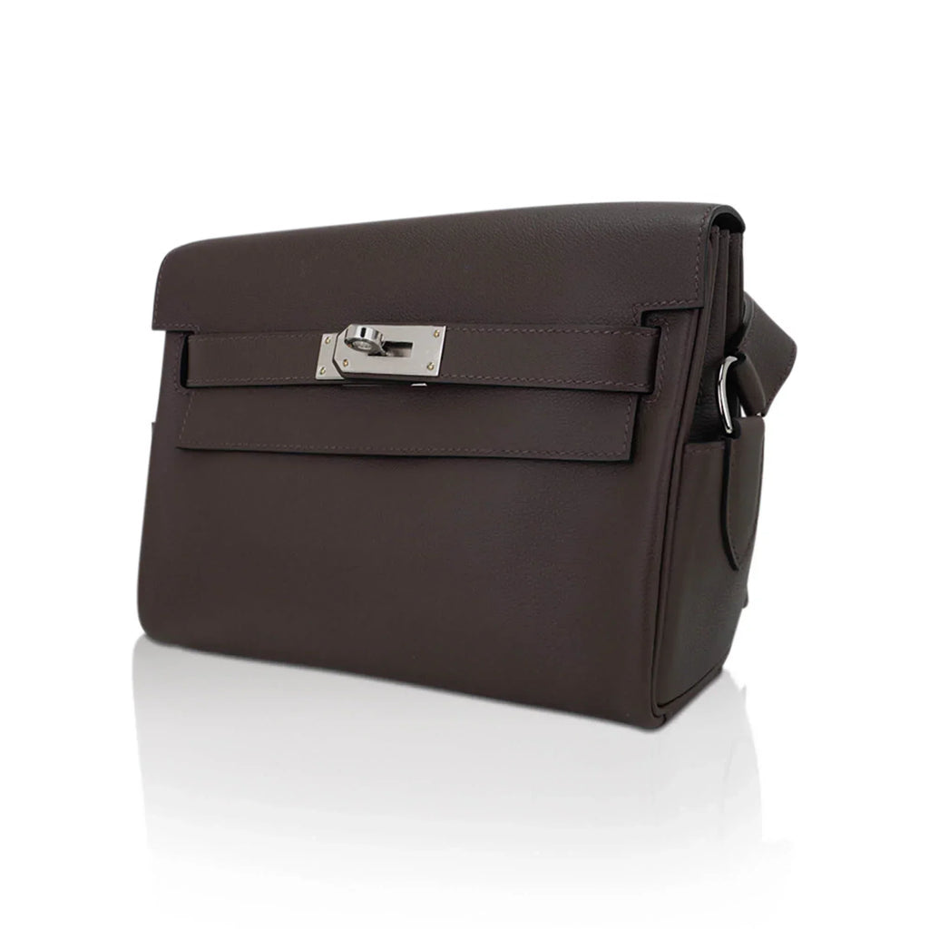 Kelly Messenger 25 Bag Ecorce Evercolor Leather with Palladium Hardware