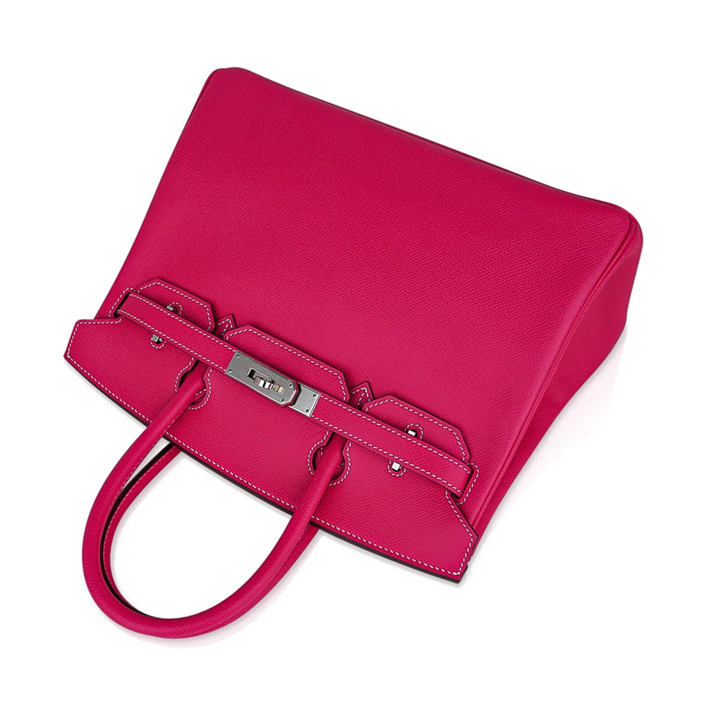 Birkin 30 Bag Rose Tyrien Candy Epsom Limited Edition Palladium