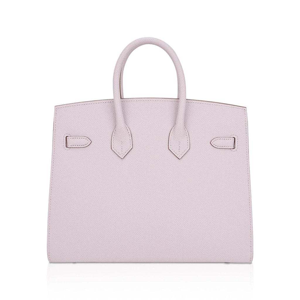 Birkin 25 Bag Sellier Mauve Pale Epsom Leather with Palladium Hardware