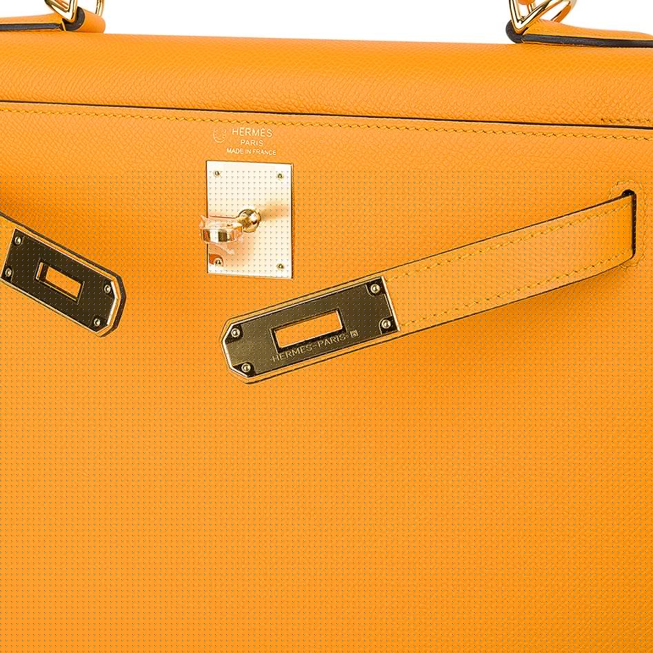 Kelly Sellier 28 Bag Jaune D’Or Epsom Leather Gold Hardware