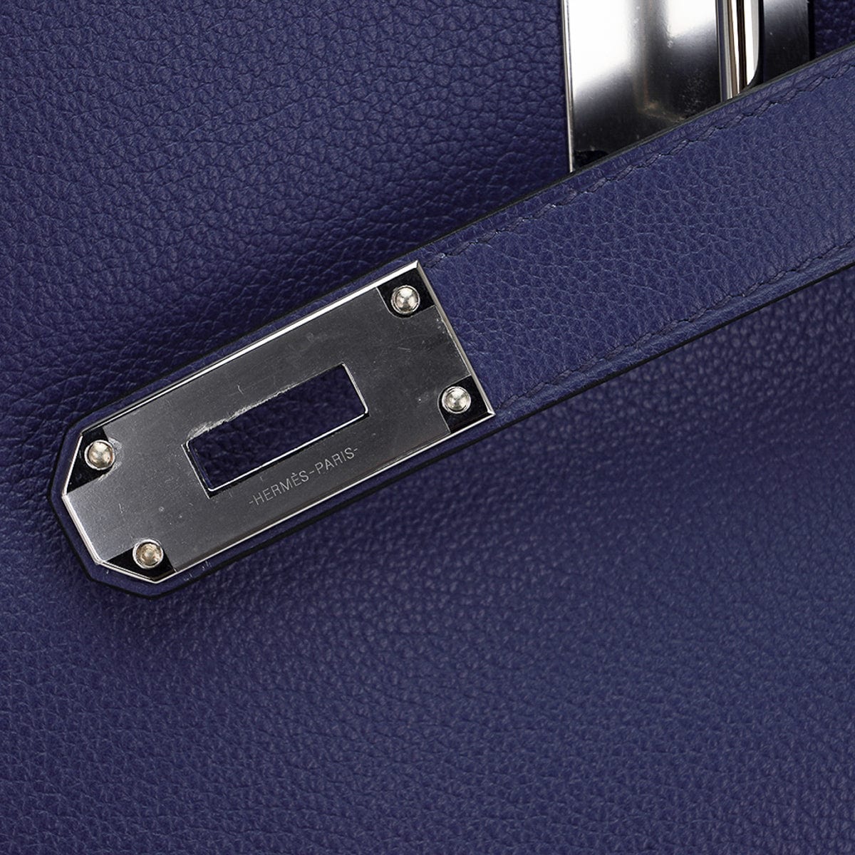 Kelly 50 Voyage Blue De Malte Bag Palladium Hardware Novillo Leather Limited Edition