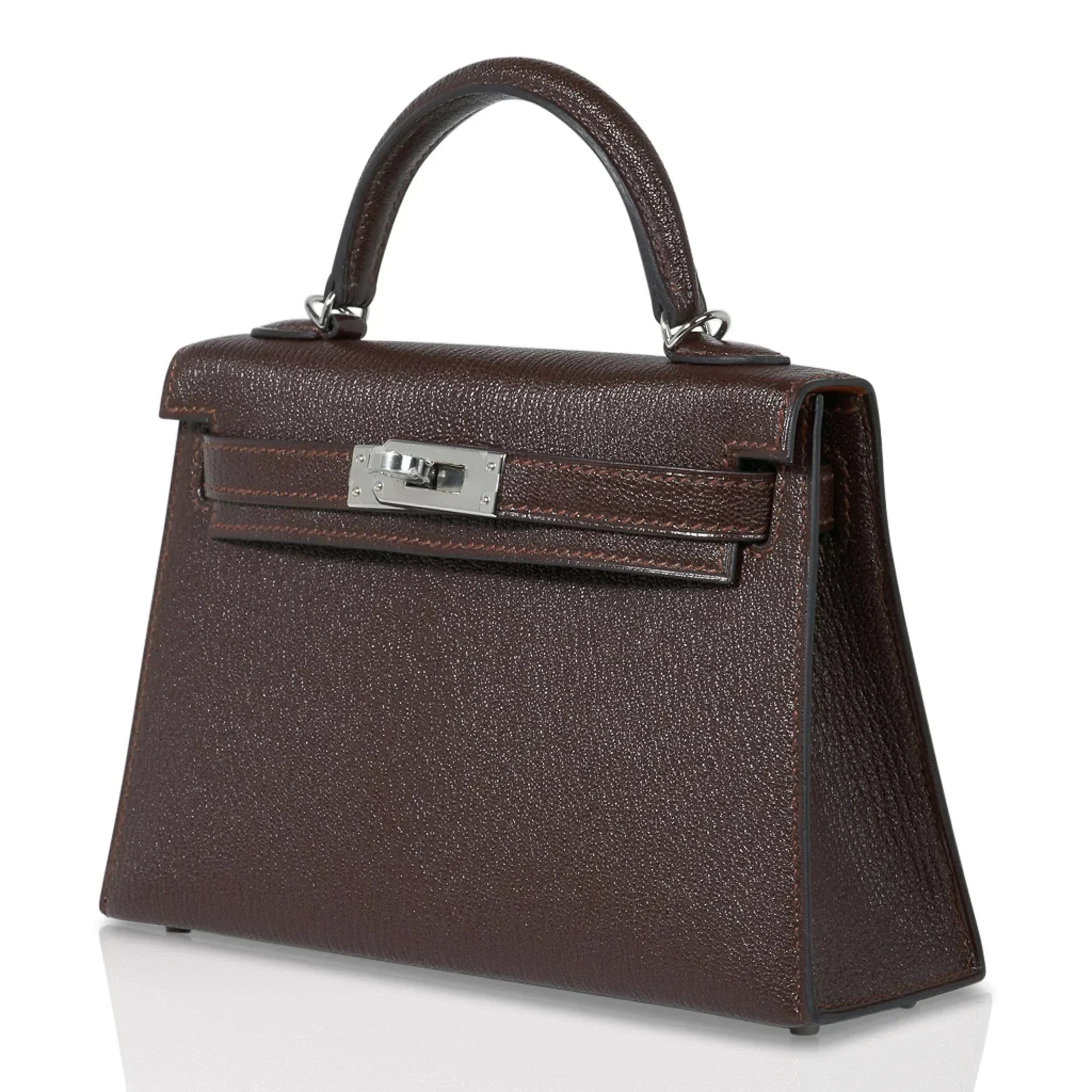 Kelly 20 Bi-Color Mini Sellier Bag Havane / Etrusque Chevre Palladium