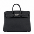 Birkin 40 Retourne in Noir Togo Leather (Palladium Hardware)