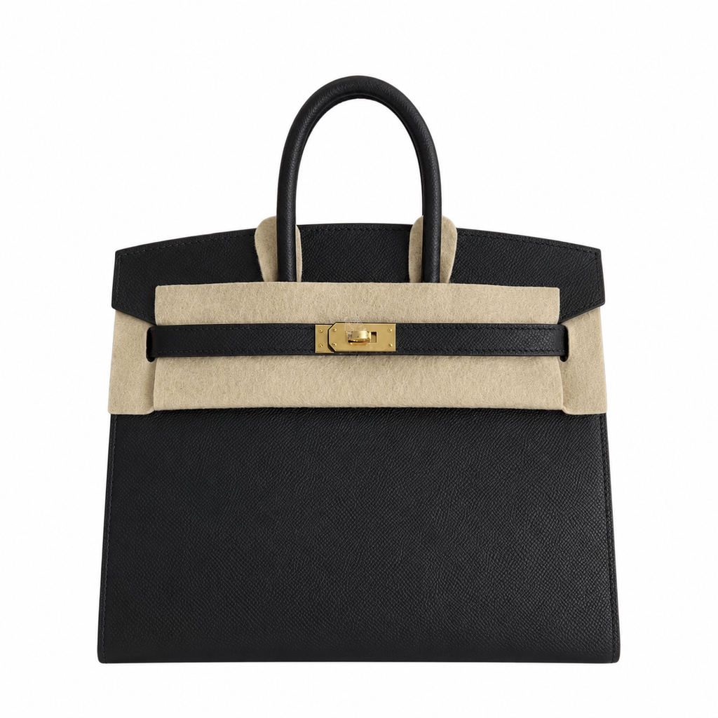 Birkin 25 Sellier 89 Black Epsom Gold Hardware