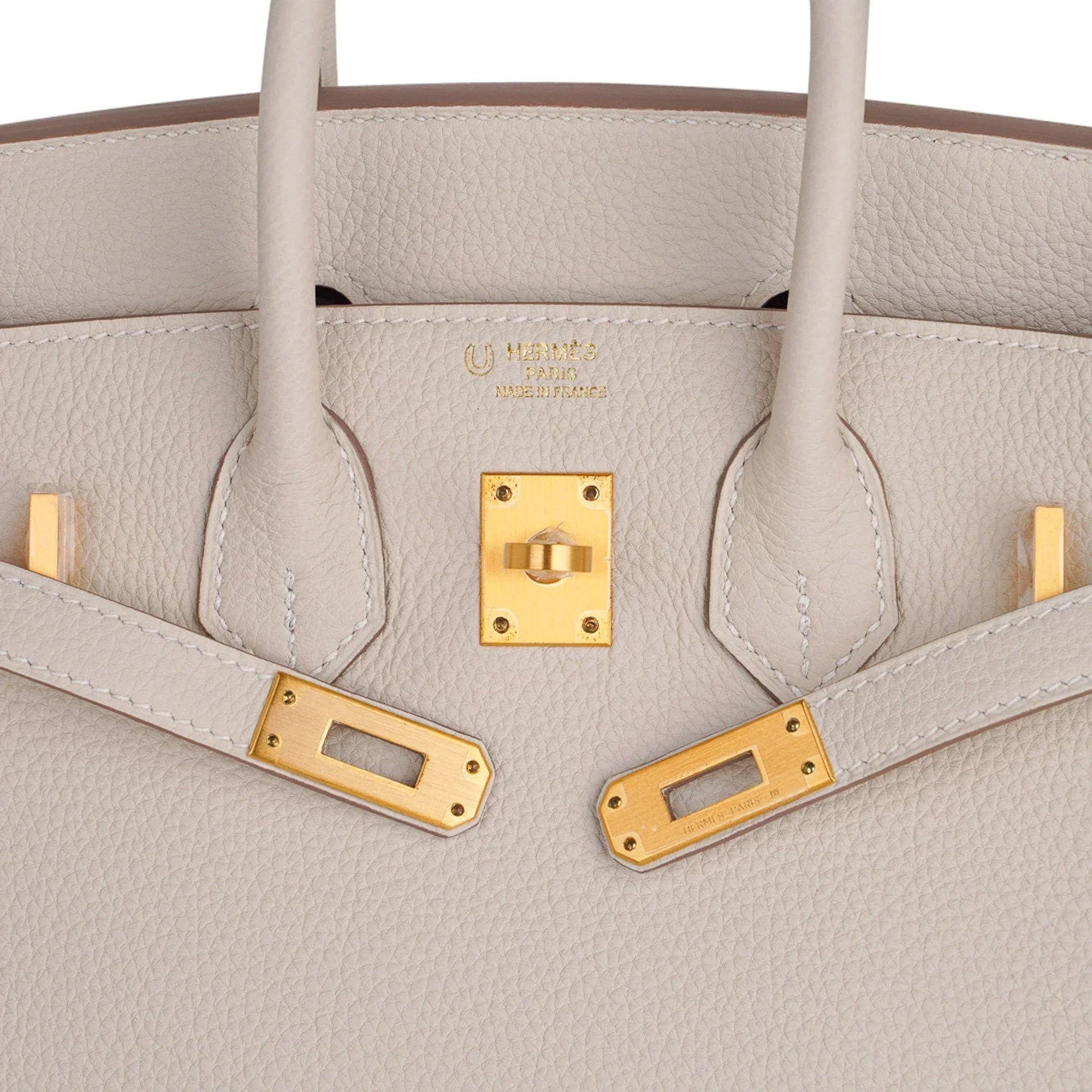 Birkin HSS 25 Bag Beton w/ Pink Rose Pourpre Brushed Gold Hardware Togo