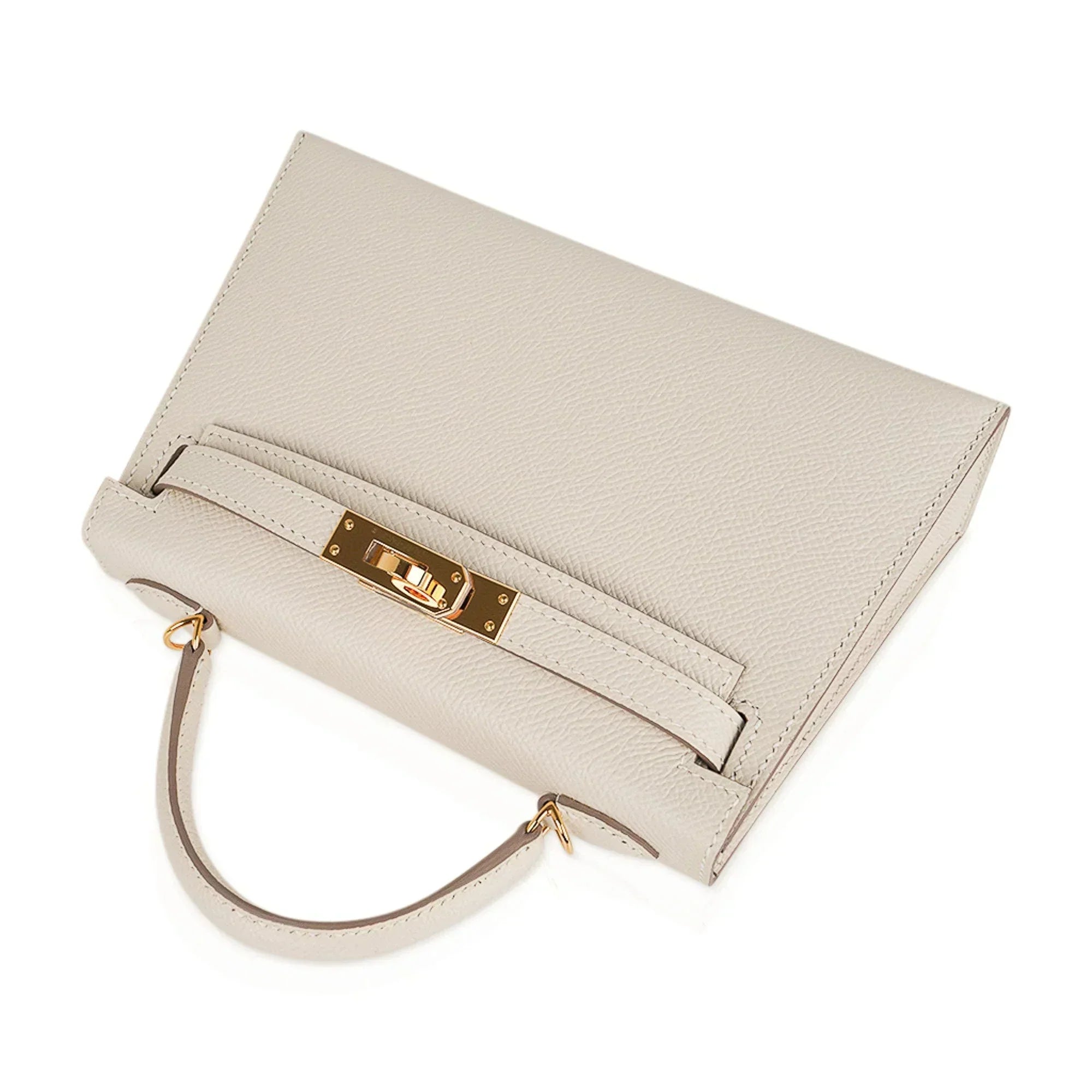 Kelly 20 Mini Sellier Bag Craie Epsom Leather Gold Hardware