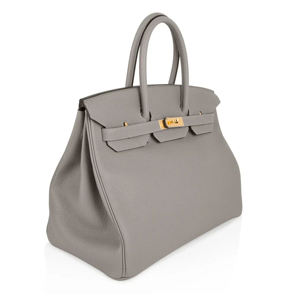 Birkin 35 Bag Gris Asphalte Togo Gold Hardware