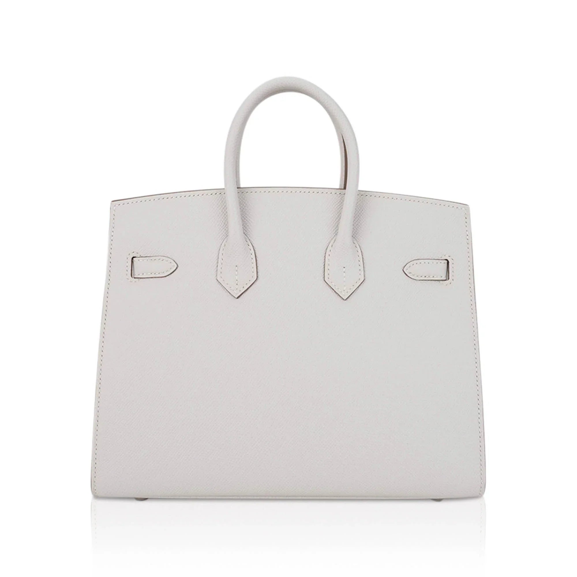 Birkin Sellier 25 Bag Gris Pale Epsom Leather with Palladium Hardware