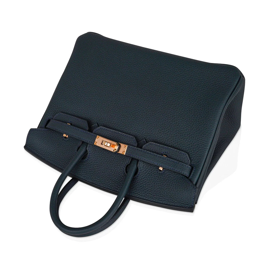 Special Order HSS Birkin 25 Bag Vert Cypress Togo Leather with Rose Gold Hardware