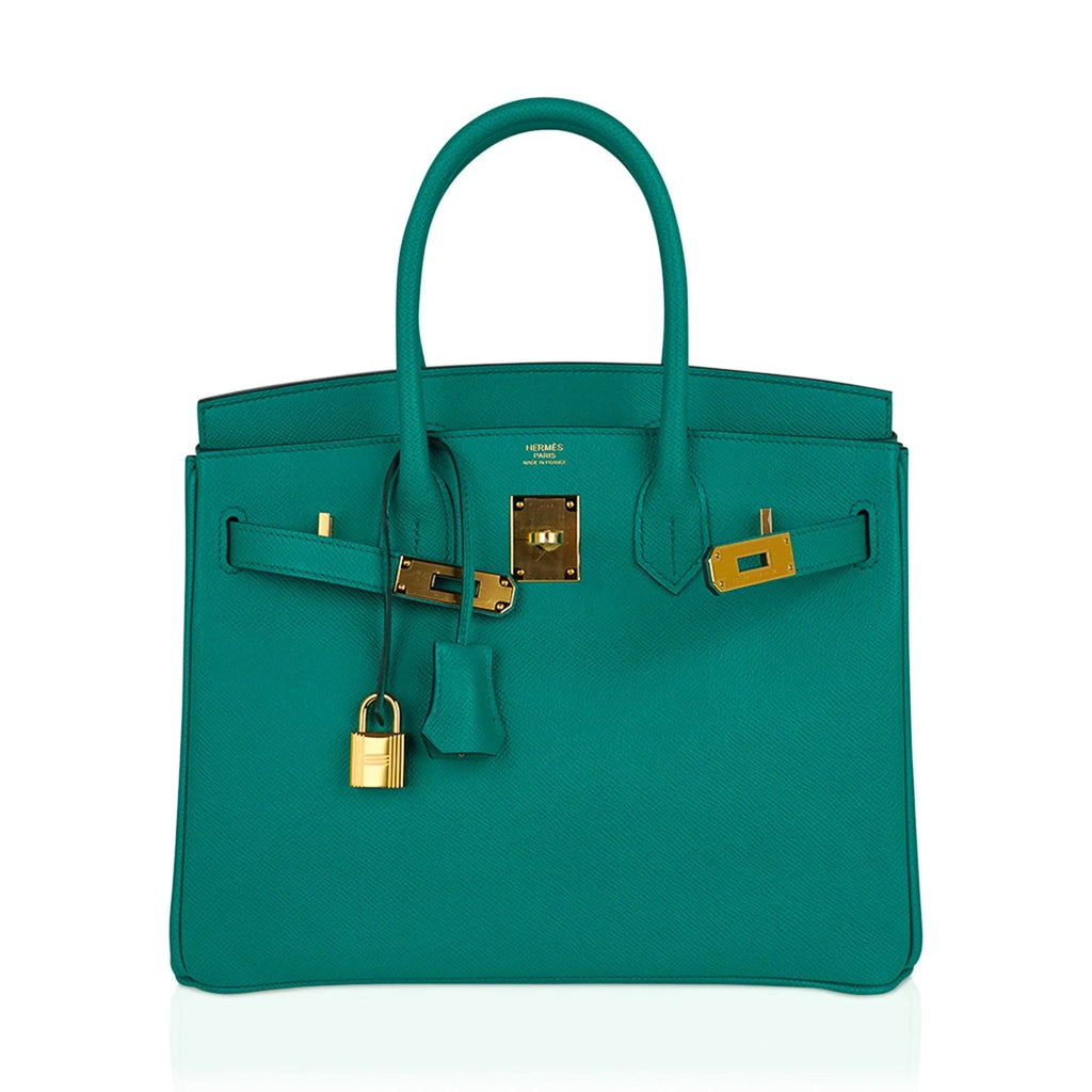 Birkin 30 Bag Vert Jade Epsom Leather with Gold Hardware