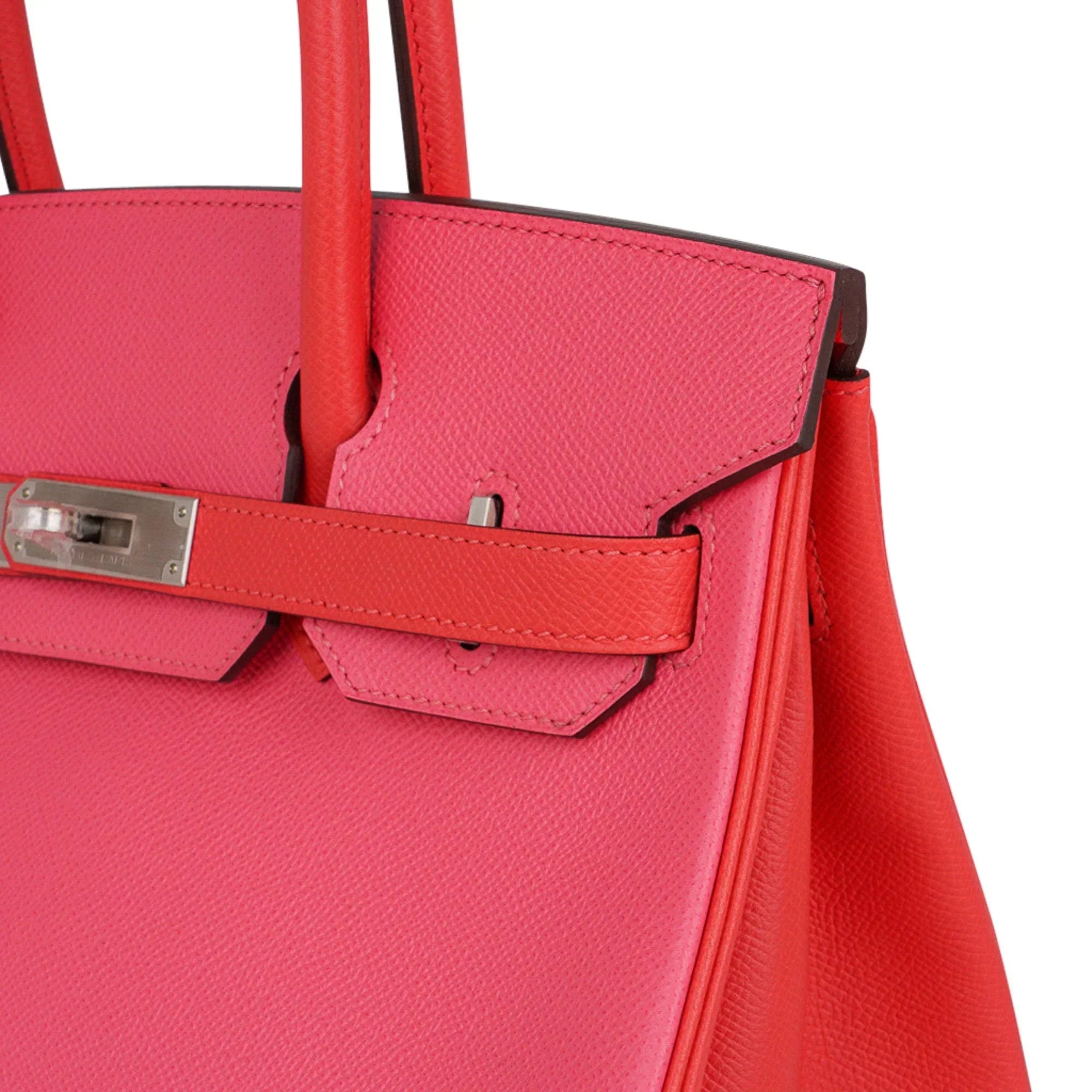 Special Order HSS Birkin 30 Bag Rose Azalee & Rose Jaipur Epsom with Brushed Palladium Hardware