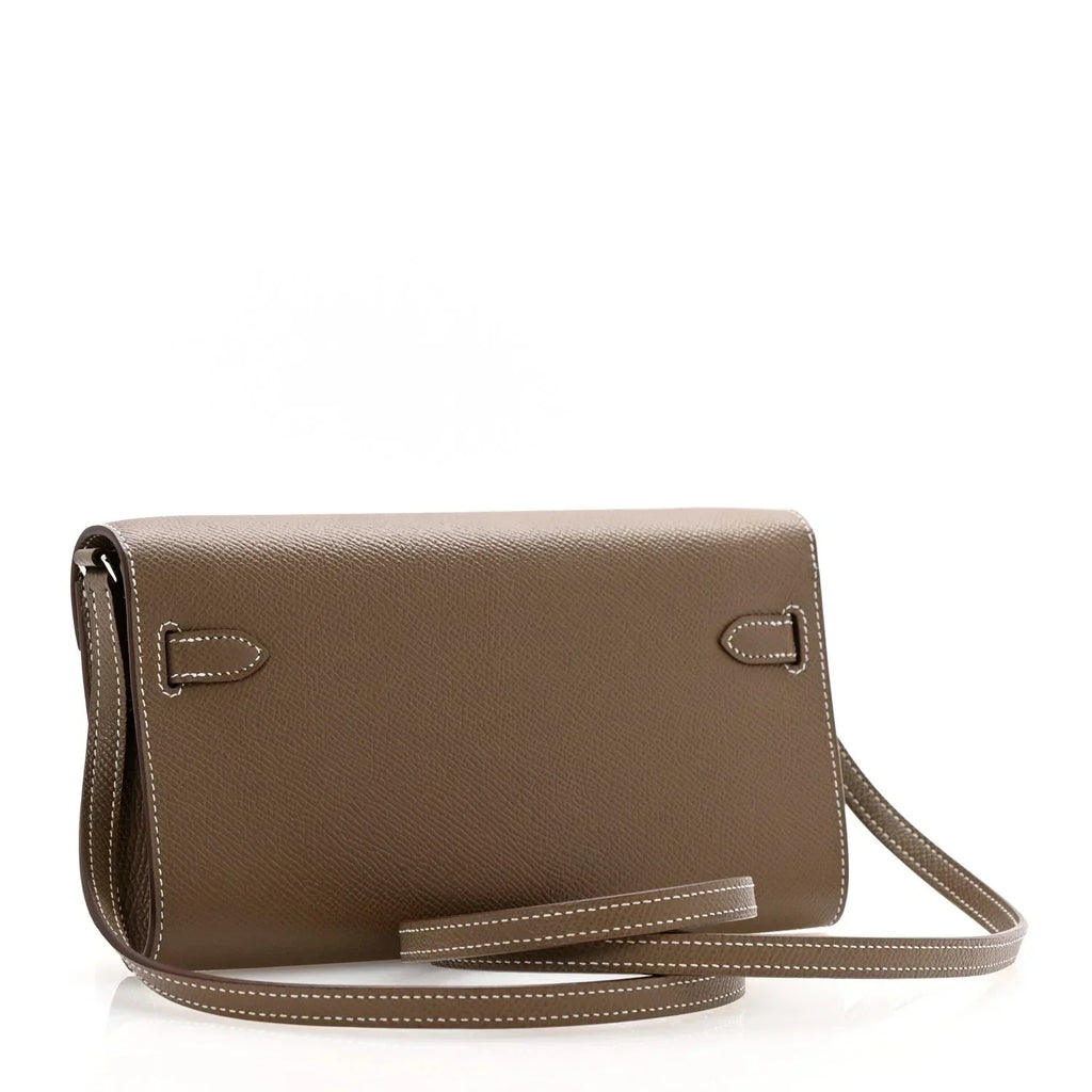 Kelly Wallet To Go Etoupe Epsom Palladium Hardware