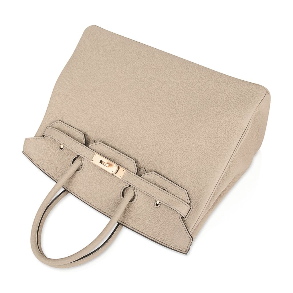 Birkin 35 HSS Bi-Color Bag Trench / Rose Jaipur Brushed Gold Hardware