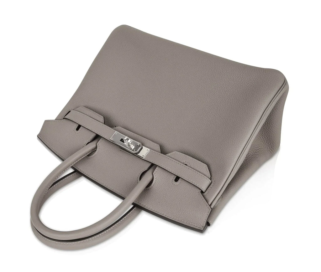 Birkin 30 Bag Gris Asphalte Togo Palladium Hardware