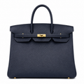 Birkin 30 Retourne in Etoupe Suede Grizzly with White Stitching (Gold Hardware)