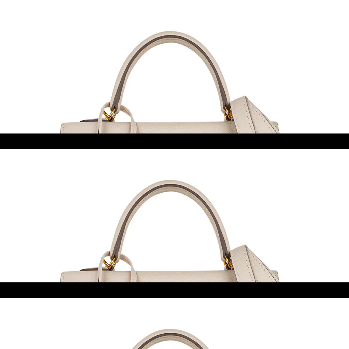 Kelly 25 Sellier Bag Craie Epsom Leather with Gold Hardware