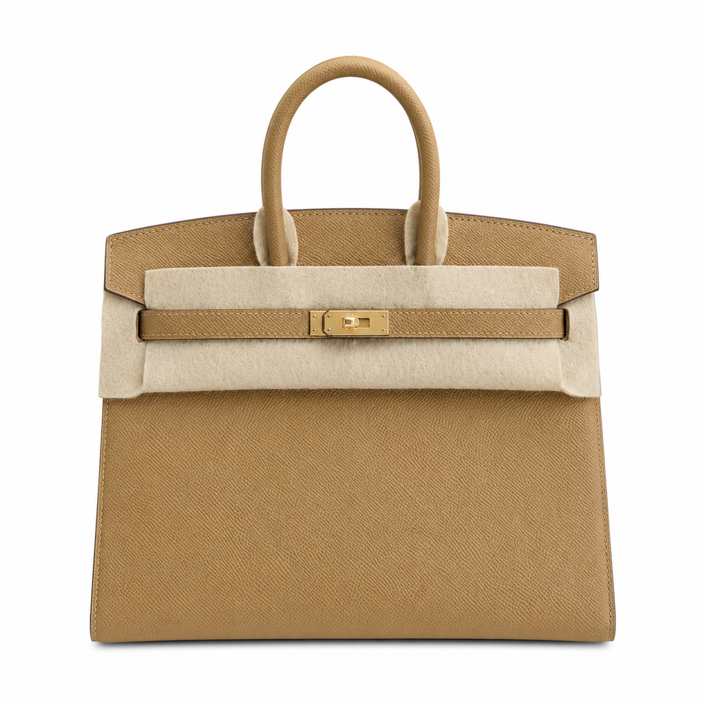 Birkin 25 Sellier 4B Biscuit Epsom Gold Hardware