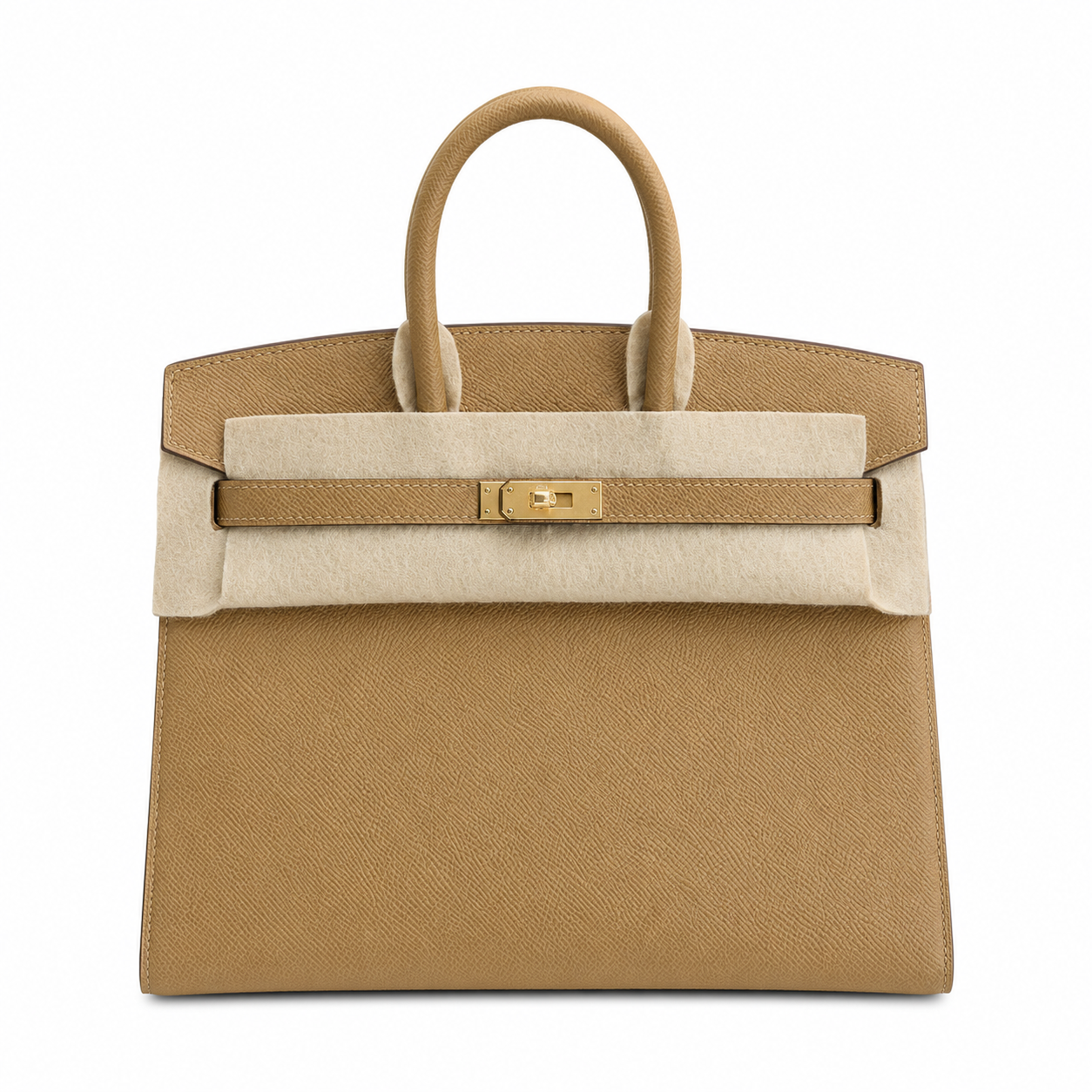 Birkin 25 Sellier 4B Biscuit Epsom Gold Hardware