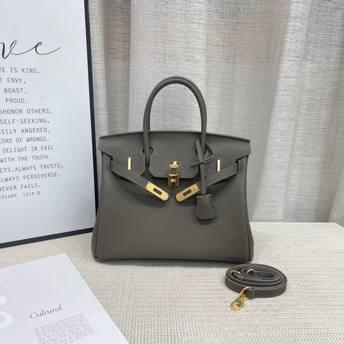 Birkin 25 Gris Meyer crafted from incredibly soft Togo calfskin leather