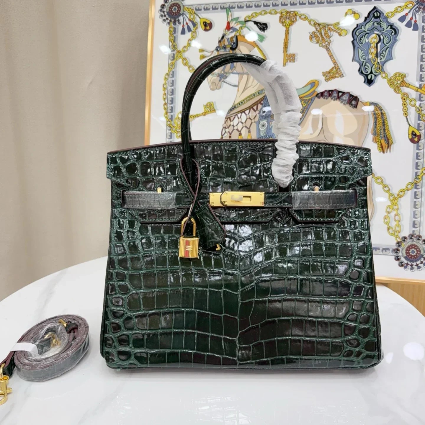 Birkin Vert Titien Matte Alligator Gold Hardware