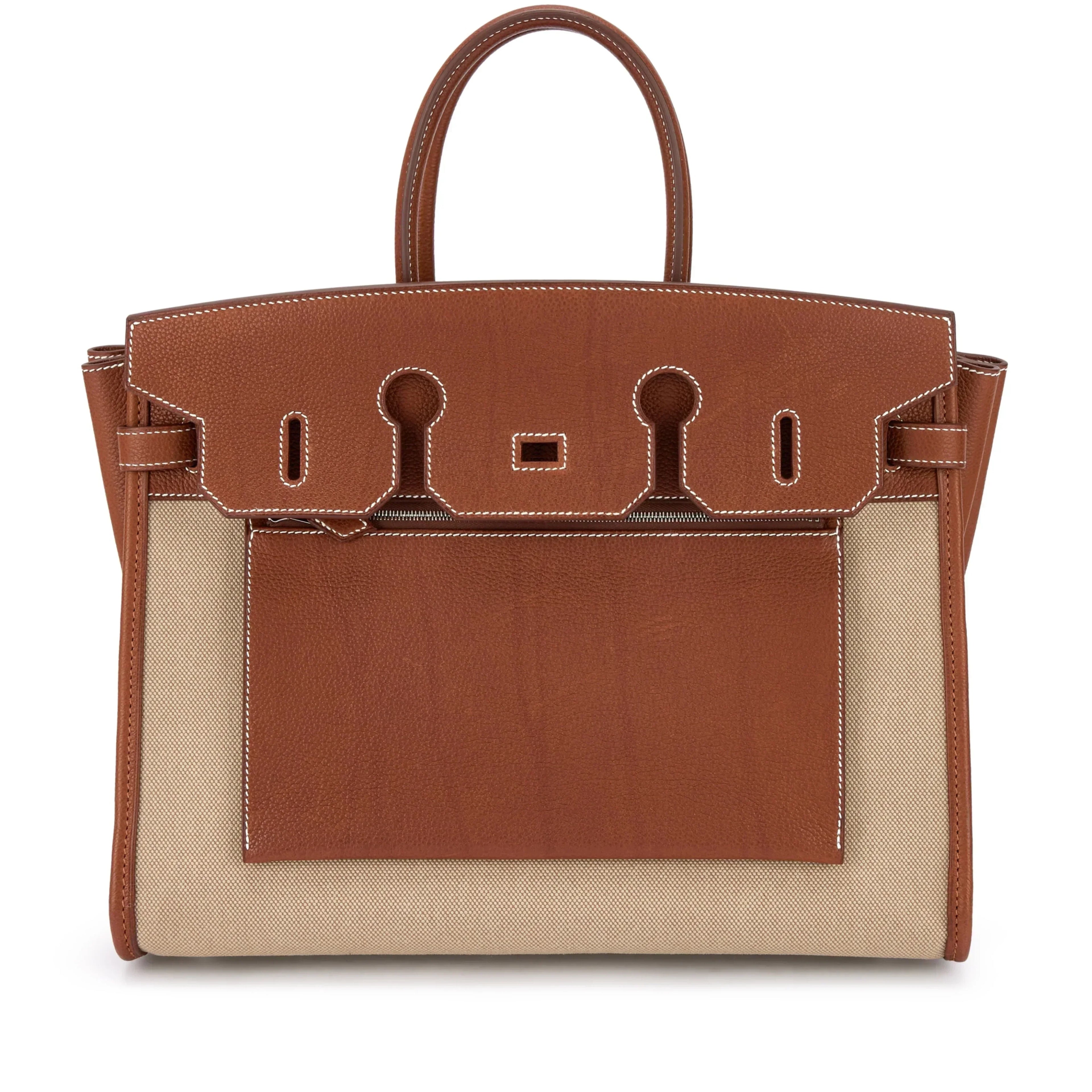Birkin 35 L'Envers Edition Fauve Barenia Faubourg Palladium Hardware