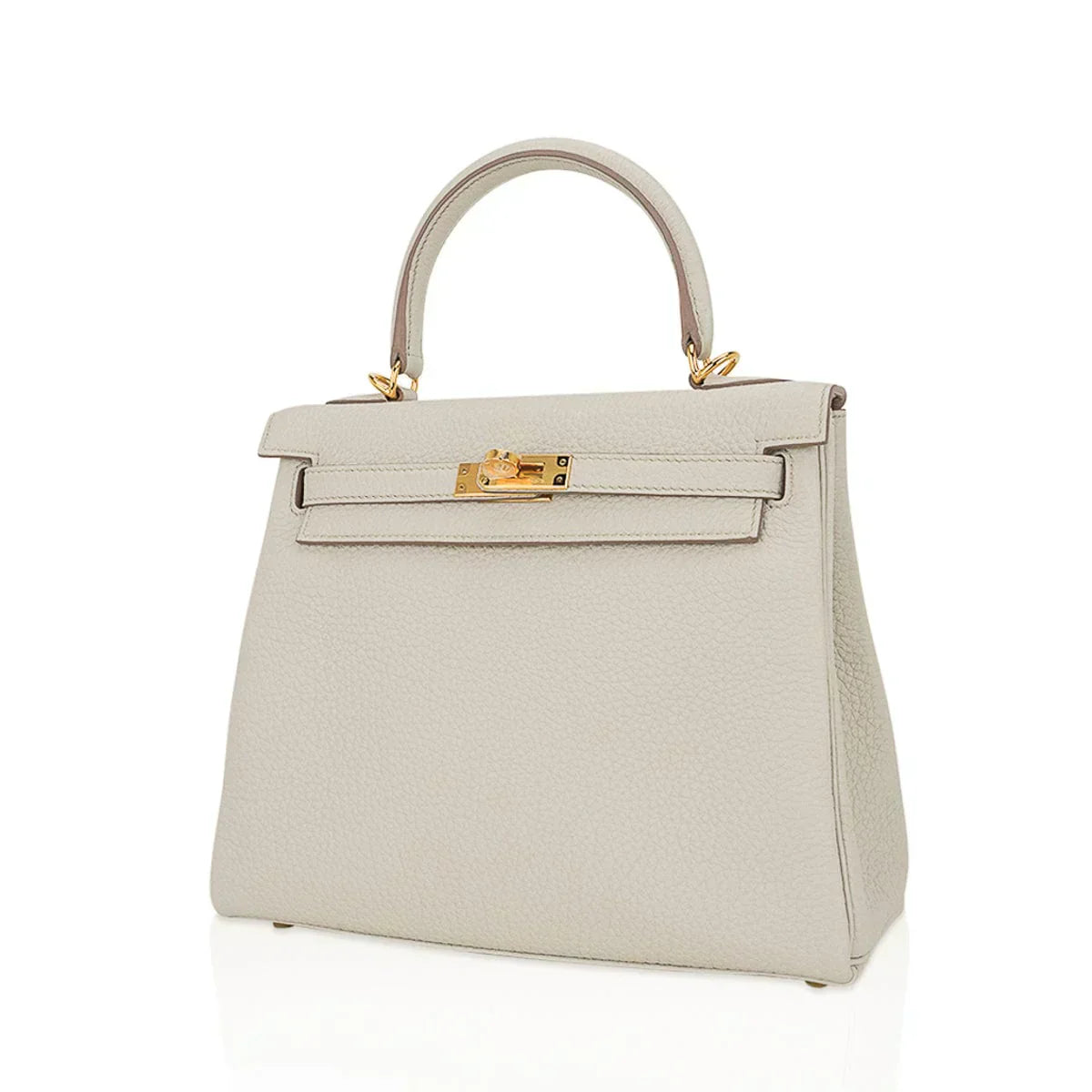 Kelly 25 Retourne Bag Beton Togo Leather with Gold Hardware