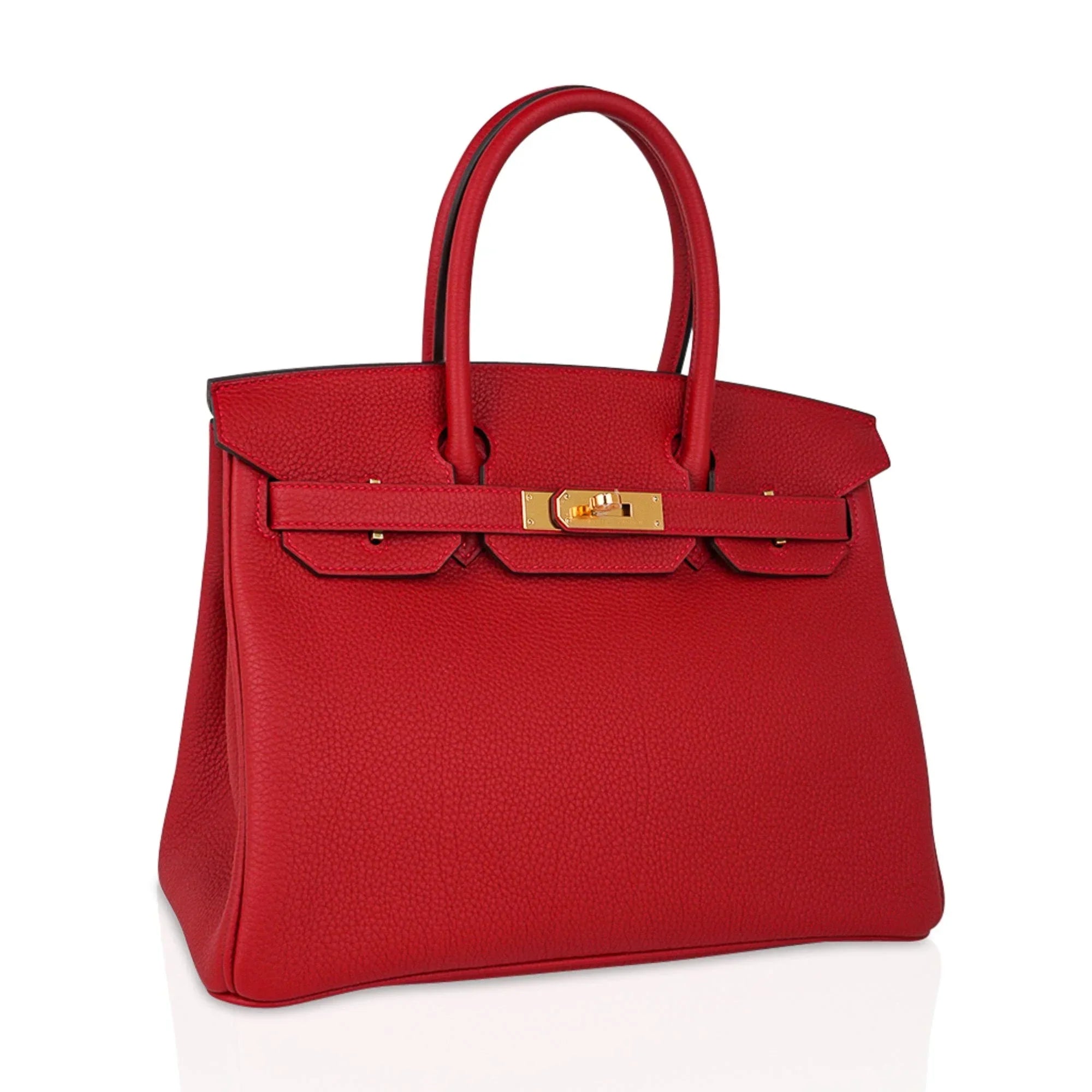 Birkin 30 Bag Lipstick Rouge Vif Togo Leather with Gold Hardware