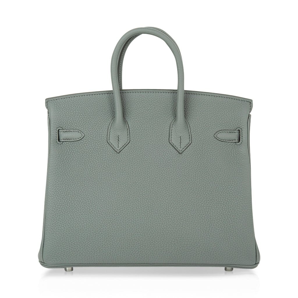 Birkin 25 Bag Vert Amande Togo Palladium Hardware