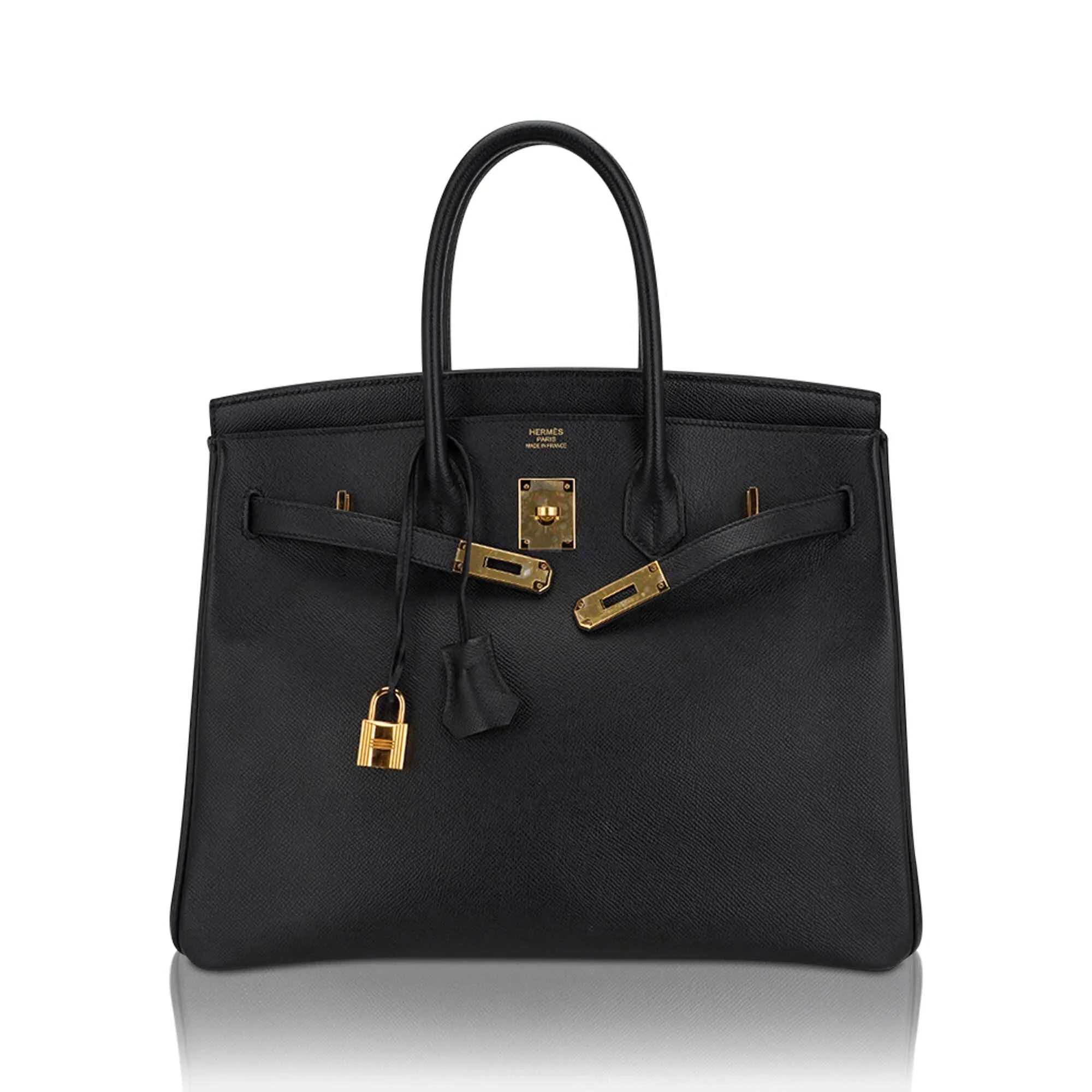 Birkin 35 Bag Black Epsom Leather with Gold Hardware