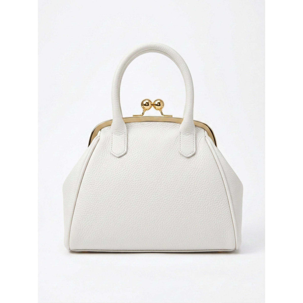 White Structured Frame Evening Bag