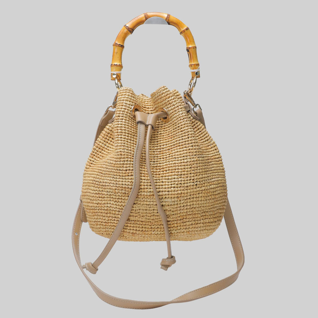 Woven Raffia Bucket Evening & Day Bag