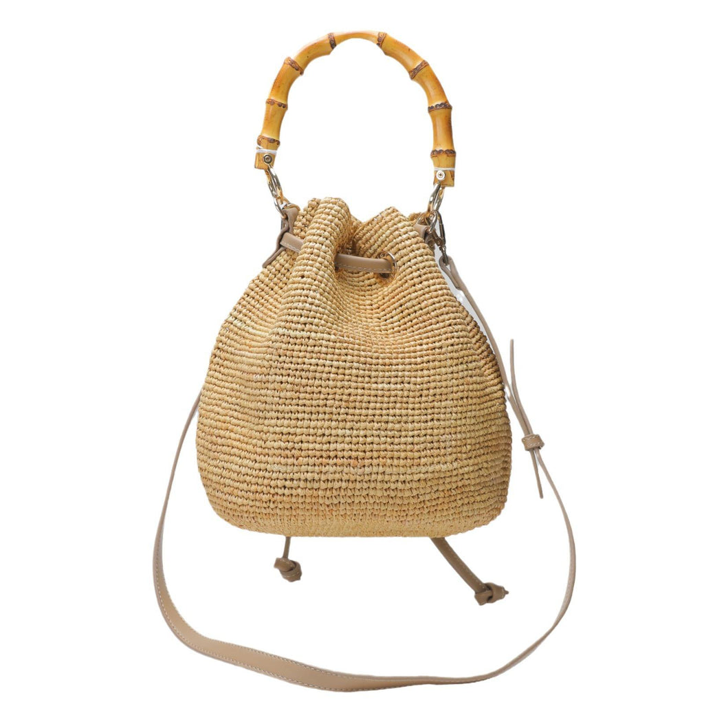 Woven Raffia Bucket Evening & Day Bag