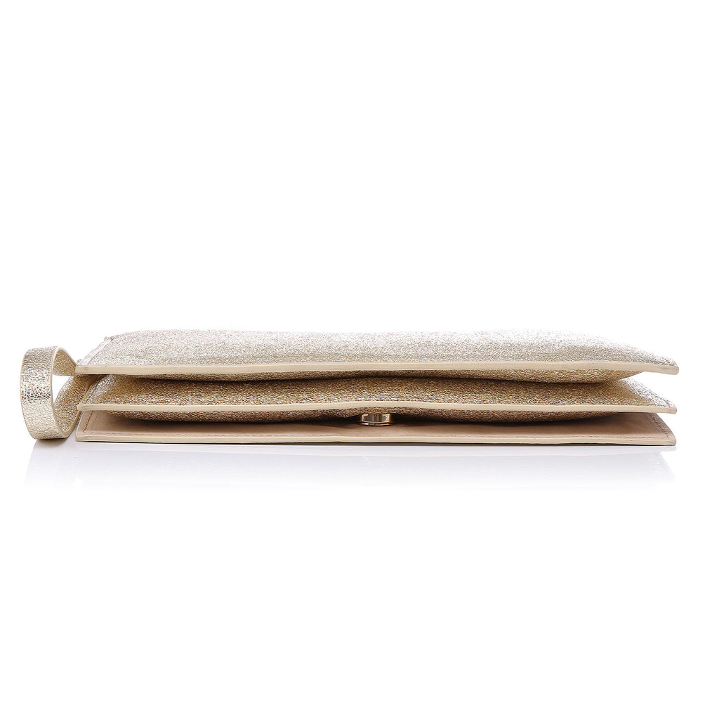 Metallic Gold Envelope Evening Clutch Bag