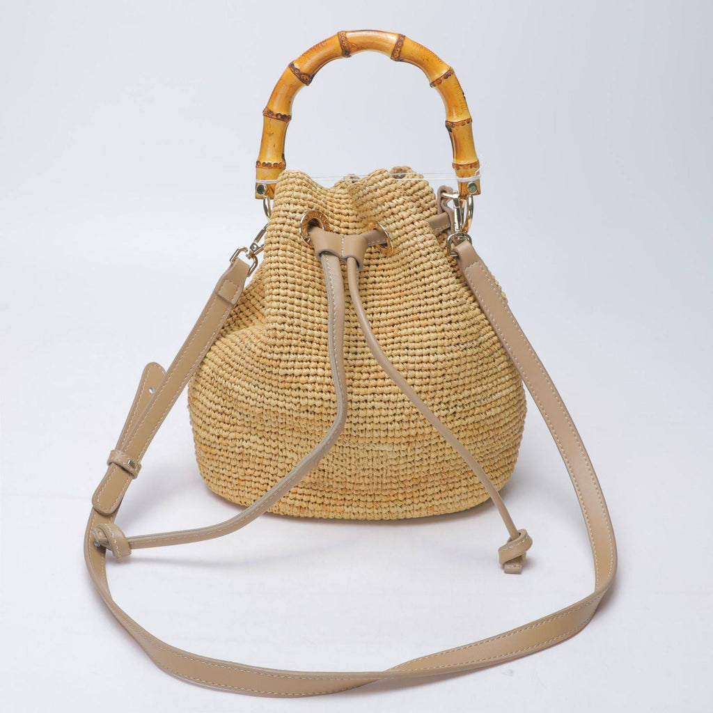 Woven Raffia Bucket Evening & Day Bag