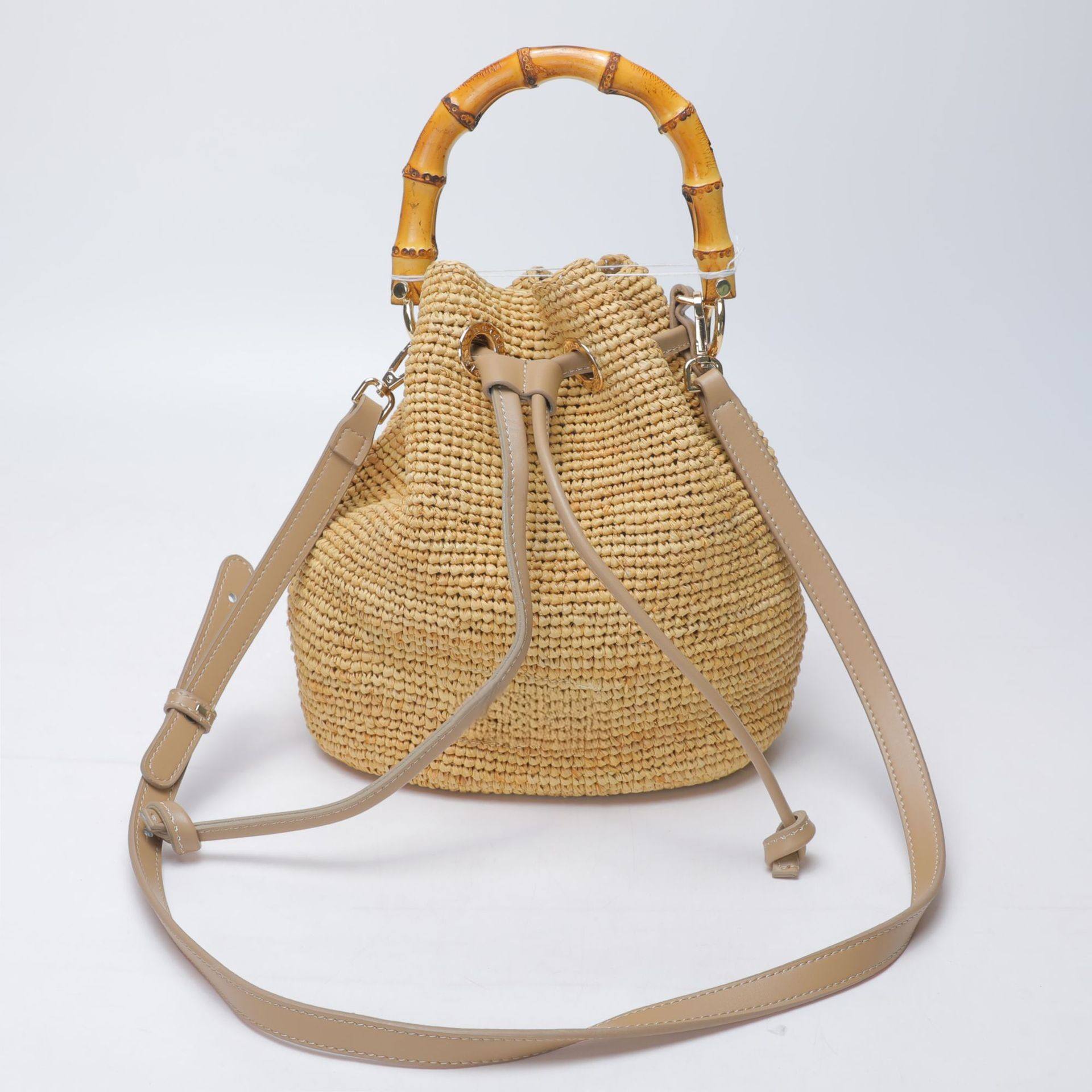 Woven Raffia Bucket Evening & Day Bag