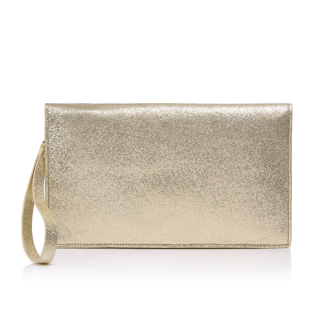 Metallic Gold Envelope Evening Clutch Bag