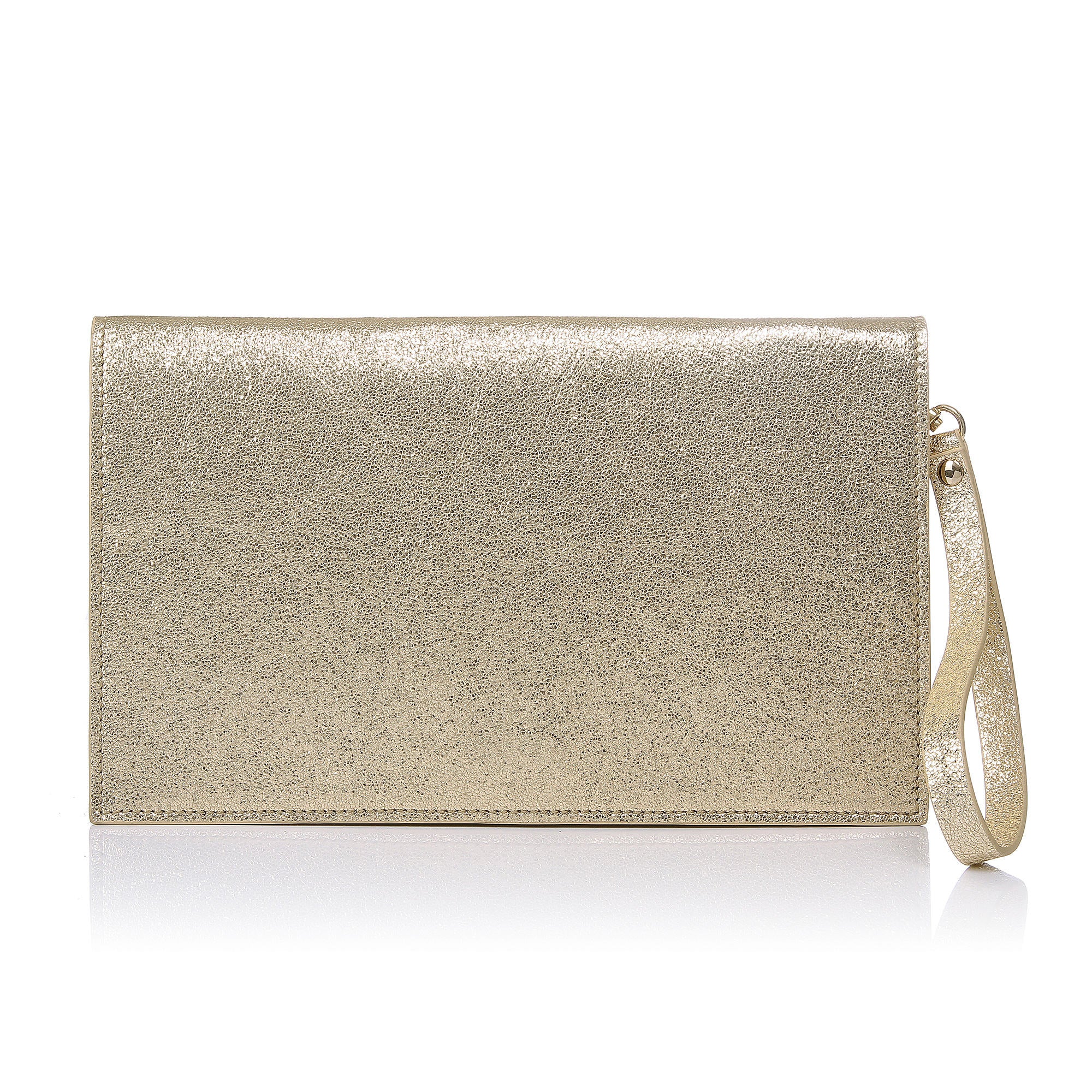 Metallic Gold Envelope Evening Clutch Bag