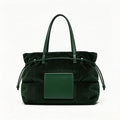 Drawstring Corduroy Tote Bag